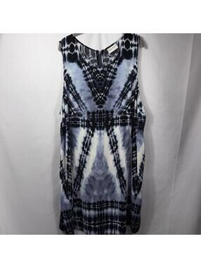 Ava & Viv Sleeveless Tie-Dye Shift Dress Women’s Plus Size 2X